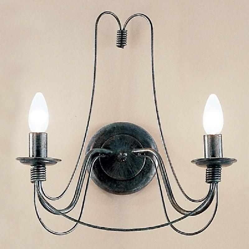ORION APPLIQUE MURALE VELA, À 2 LAMPES, NOIR-VERT ANTIQUE