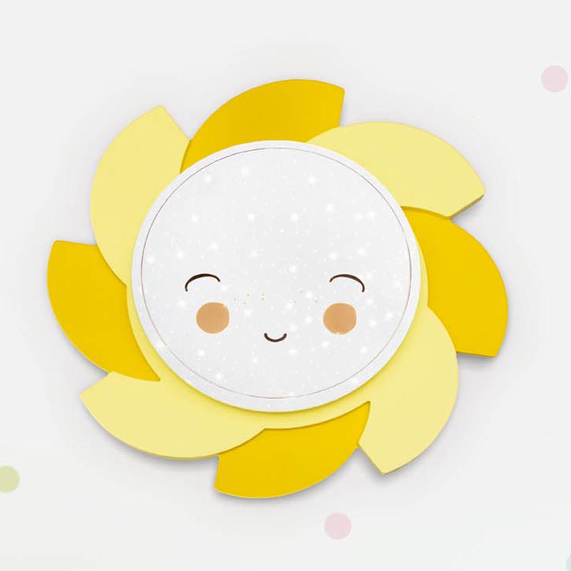 ELOBRA APPLIQUE MURALE LED SOLEIL STARLIGHT SMILE, JAUNE