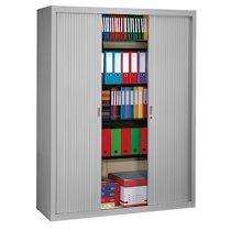 Armoire haute à rideaux démontables Largeurs spécifiques 200 x 160 cm gris_0