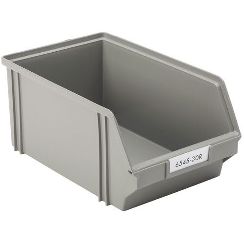 BAC À BEC EN PLASTIQUE RECYCLÉ 72L GRIS ÉTIQUETTE FOURNIE - TRESTON