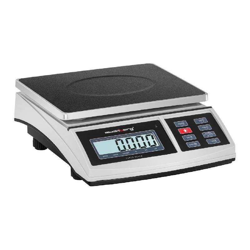 Balance de table électronique professionnelle 30 kg/1 g - Plateau inox 21 x 27 cm - LCD rétroéclairé_0