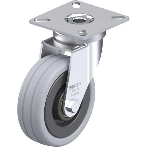 BLICKLE - ROULETTE PIVOTANTE Ø 75MM BANDAGE CAOUTCHOUC SBR 60KG - LPA-VPA 75K