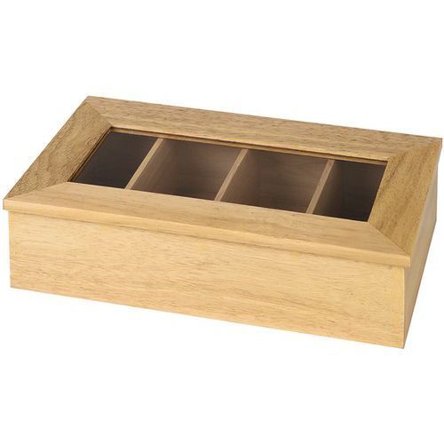 BOÎTE À THÉ EN BOIS POUR 30 SCAHETS