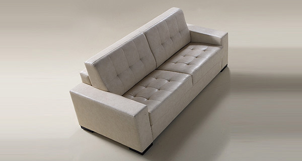 Bolero - Canapé convertible avec matelas 160x200cm en mousse HR et pieds en bois teintés noyer_0