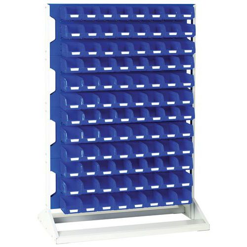 BOTT 1 RACK DOUBLE FACE 1000X550X1450MM - 192 BACS BLEUS - BOTT