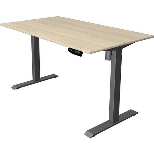 BUREAU RÉGLABLE MOVE 1 - ANTHRACITE - 140X80 CM - ÉRABLE - KERKMANN