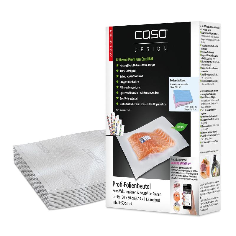 Caso Design - Sacs sous vide 8 étoiles - 20 x 30 cm - 50 pièces - transparent plastique 298644_0