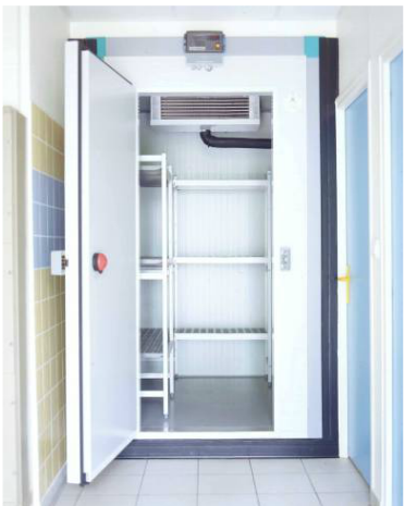 Chambre froide température positive - sans sol isolé - 4,25 m³ - froid ventilé +3° à +8°C - porte pivotante 2000x800 mm_0