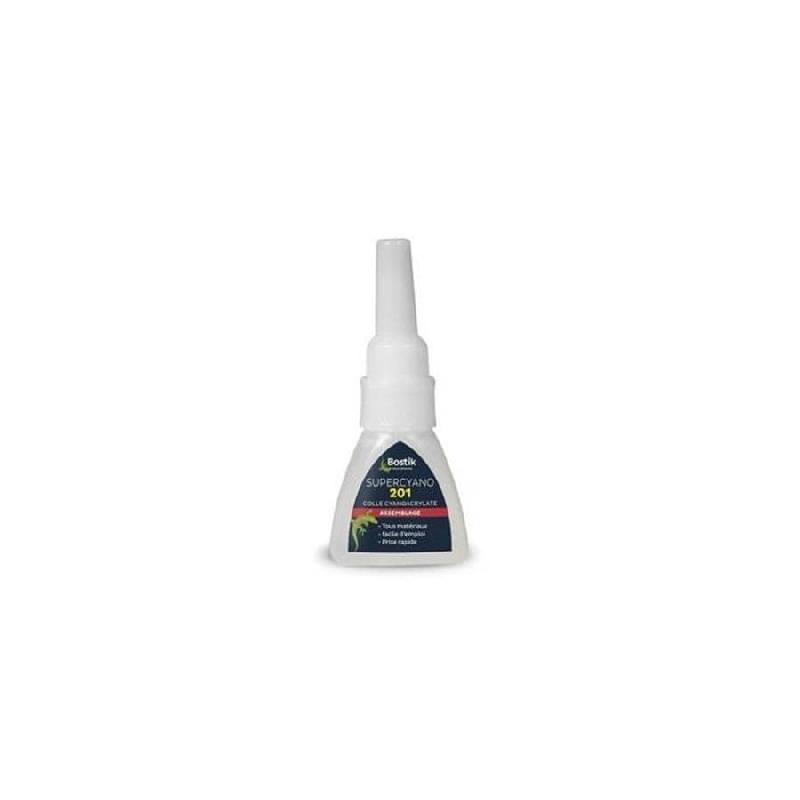 Colle Bostik Supercyano 201 - Réf CBS - Séchage rapide et précision pour tous matériaux sauf téflon_0