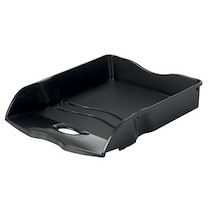 CORBEILLE À COURRIER RE-LOOP, A4, PLASTIQUE ÉCO, NOIR - LOT DE 6