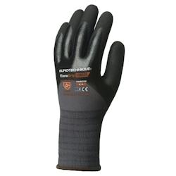 Coverguard - Gants manutention noir enduit nitrile EUROLITE 15N505 (Pack de 10) Noir Taille 8 - 5450564018907_0