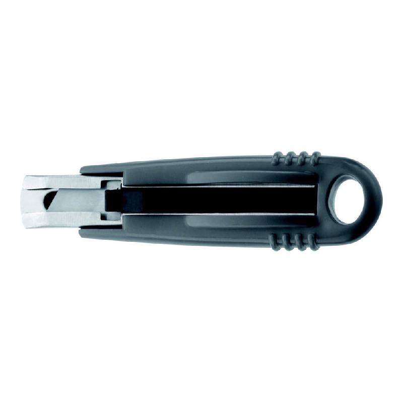 CUTTER AVEC REVETEMENT PLASTIQUE RAJA - LAME RETRACTABLE - 18 MM - GRIS