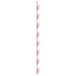 ECOLOMIQUE - 500 Pcs - Chalumeau papier rose/blanc - Emballage individuel, idéal pour événements - ECO210CHP19PINKW - rose papier ECO210CHP19PINKW_0