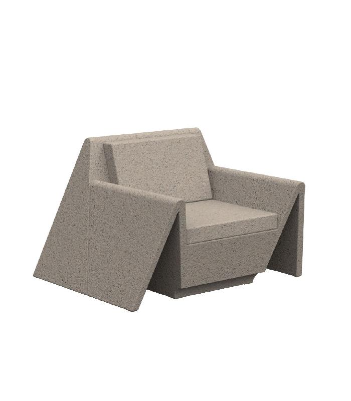 Fauteuil lounge REST - granit crème_0