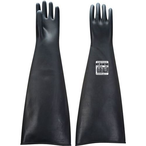 GANTS DE MANUTENTION DE PROTECTION CHIMIQUE MANCHETTE 60CM A803 9 - PORTWEST