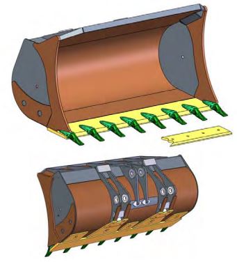 Godet standard chargeuse de 50 à 250cv - pour le chargement et la manutention de matériaux et de matières légères_0
