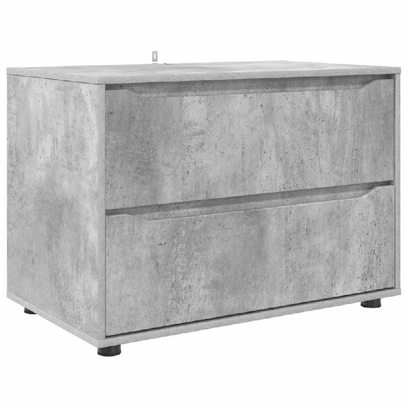 Helloshop26 - Armoire de rangement avec tiroirs ajustable style minimaliste salon chambre 80 x 48 x 57 cm en bois gris béton 02_0054594 - gris Bois m_0