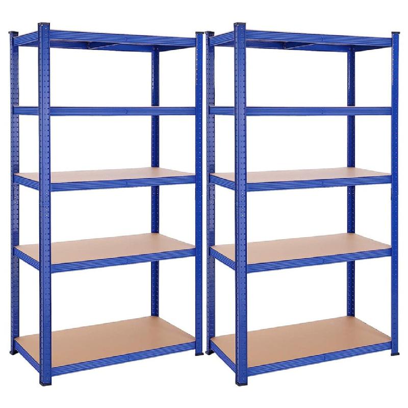 Helloshop26 - Étagère charge lourde métallique 200 x 100 x 50 cm 5 niveaux charge totale 875 kg (175 kg/niveau) étagère de rangement 12_0005595 -_0