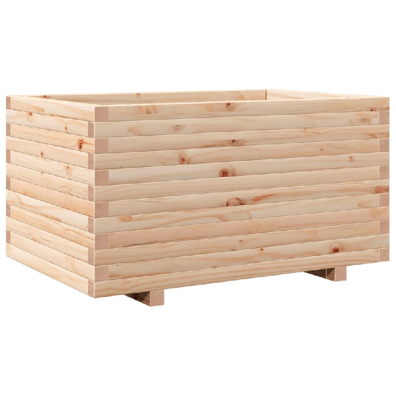 Helloshop26 - Jardinière bac lit surélevé plantes fleurs terrasse jardin 90 x 60 x 49,5 cm bois de pin massif marron 02_0038025 - 3000214024752_0
