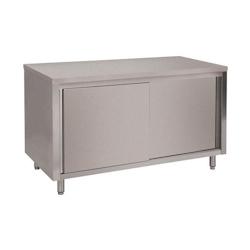 Inox Bim Meuble bas neutre adossé 120 x 70 cm - gris TVA12AFO_0