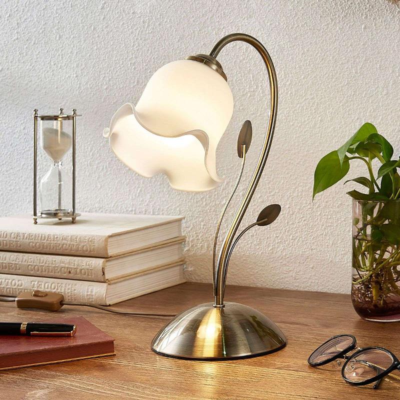 LINDBY LAMPE À POSER MATEA DE FORME FLORALE