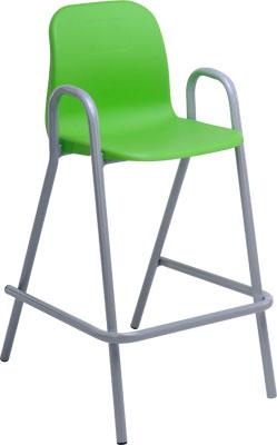 LOT DE 2 FAUTEUILS HAUTS LISE TUBE - COQUE JAUNE - MANUTAN COLLECTIVITÉS