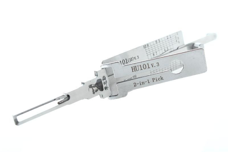 Lishi HU101+V3 - Crocheteur et décodeur 2-en-1 pour serrures automobiles Ford, Land Rover, Jaguar, Volvo_0