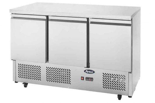 Meuble compact de stockage 3 portes inox réfrigérant vert r600a - PESL3851GR_0