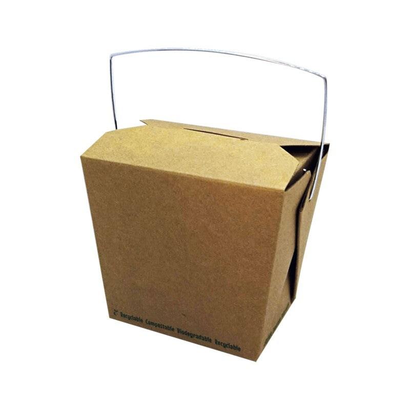 Nvase Ecolomique - 50 Pcs - Boîte carton kraft carré - 450 ml, 9,5 cm x 7,3 cm x 9 cm - ECO210ASPAILP16K - marron en carton NVS210ASPAILP16K_0
