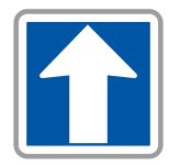 Panneau routier de signalisation - Indication circulation à sens unique - Type C12_0