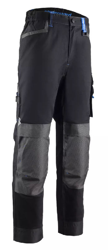 Pantalon - 65% PES recyclé GRS /32% CO/3% EA 250g/m2 GRS+ Stretch + Oxford - Noir/Bleu - Référence : 5TLP01R_0