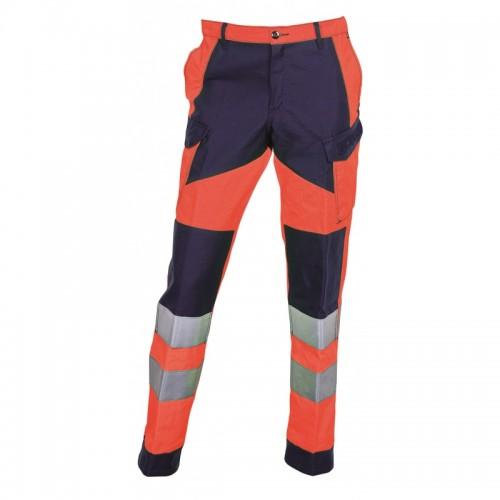 PANTALON HAUTE VISIBILITÉ APOLLO - ORANGE ET BLEU MARINE - TAILLE 48 KIPLAY