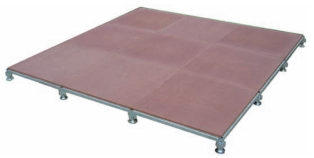Plancher de bal Country pour extérieur - Piste de danse modulable avec pieds réglables et traverses en acier zingué_0