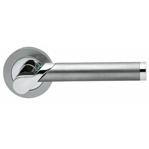 POIGNÉES SUR ROSACES RONDES BEC-DE-CANE - INOX - STARLIGHT ER 38 KARCHER DESIGN