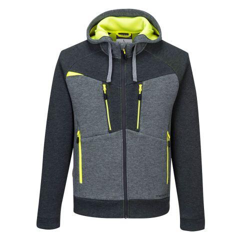 PORTWEST DX472 SWEAT À CAPUCHE ZIPPÉ DX4 GRIS MÉTAL - TAILLE XXXL