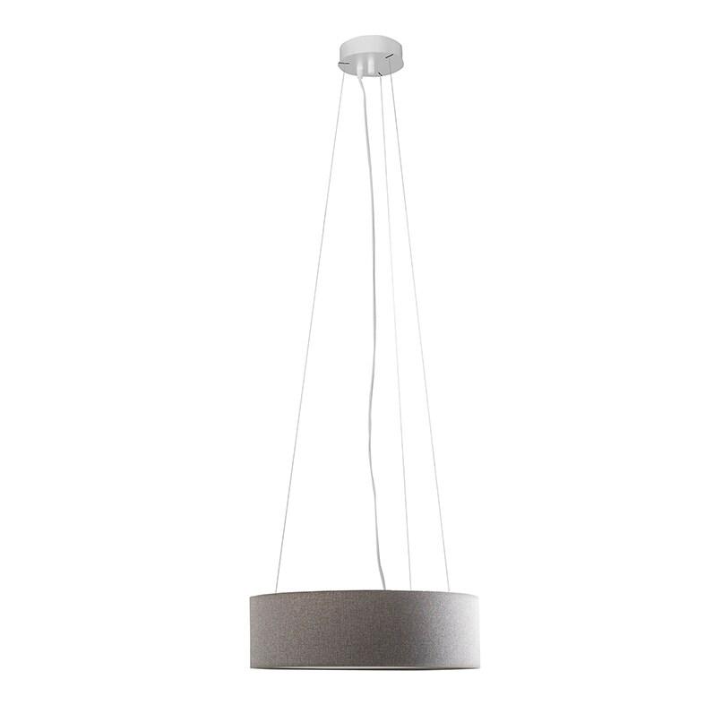 ROSSINI ILLUMINAZIONE Suspension Blanche, Abat-Jour Cylindrique Gris, E27, Ip20, Ø 48 X 15 X 150 Cm - Rossini - Design Minimal Et Élégant - gris VI_0