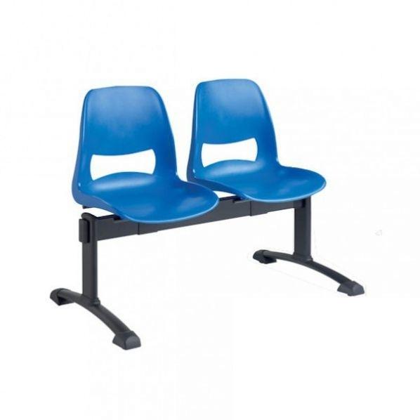 Siège sur poutre 2 places - coque polypropylène - 6 coloris - idéal pour salles d'attente - Rolléco_0