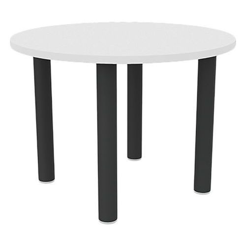 TABLE DE RÉUNION 4 PIEDS Ø 120 CM BLANC/ANTHRACITE - QUADRIFOGLIO