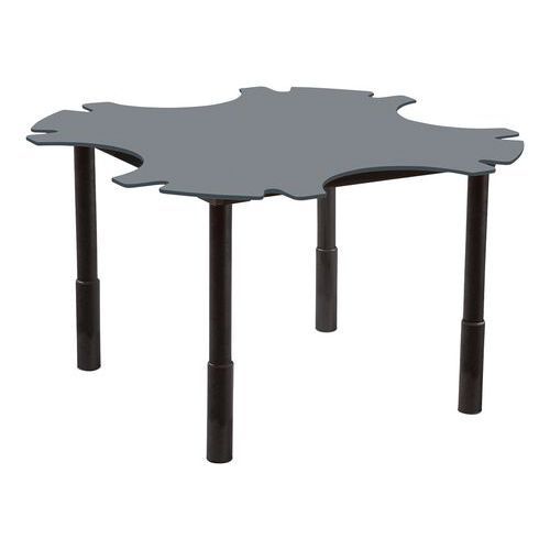 TABLE ERGO TECHNIC Ø140 RÉGLABLE COMPACT - GRIS/NOIR - SUNSET CREATION