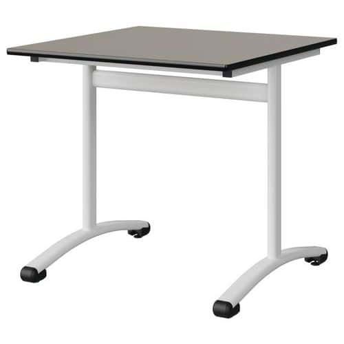 TABLE MALIBU 80X80 T6 DL STRA GRIS U727/NOIR BLC 9016