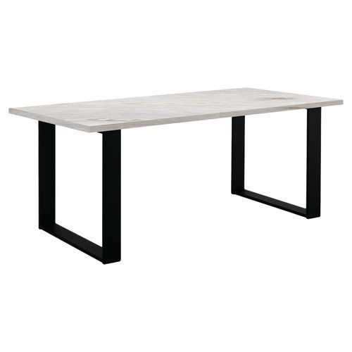 TABLE ROMA 240 X 100 CM STRAT ALERCE / ACIER NOIR - JAYSO