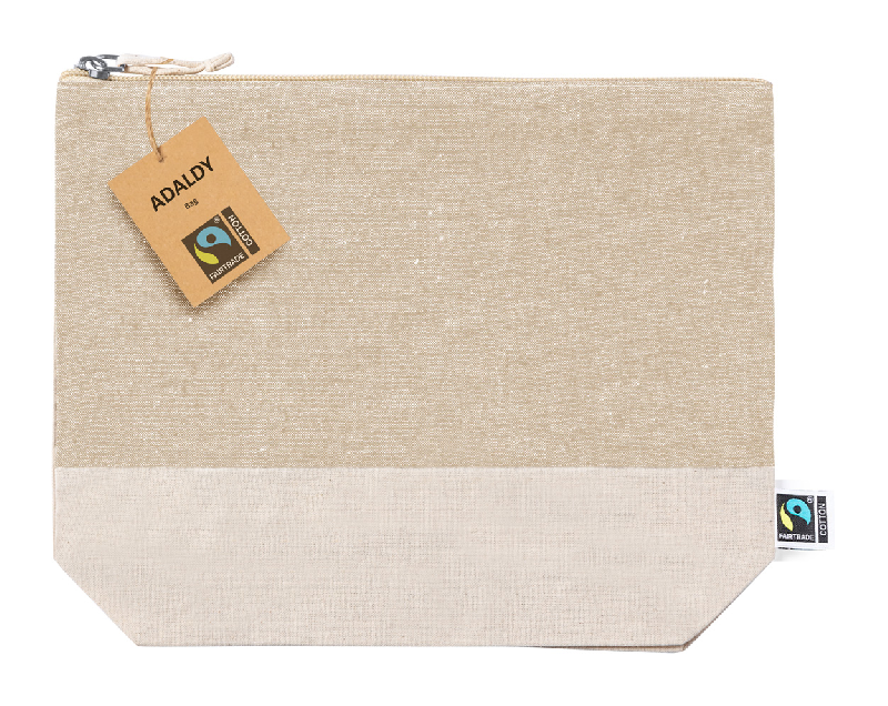 Trousse de maquillage Fairtrade - coton équitable bicolore - 180 g/m² - 28 g_0