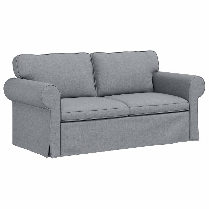 VidaXL Canapé Gris clair 215 x 82 x 80 cm tissu Modèle Savane Moderne - 42024306_0