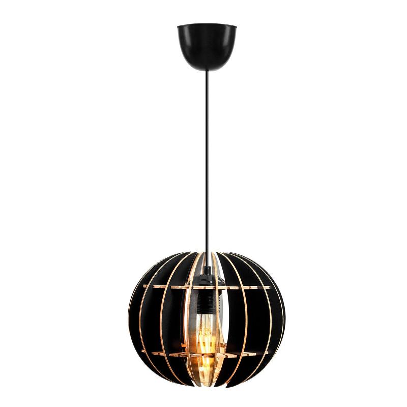 WellHome - Plafonnier 60 cm, design sphérique noir - noir WH1119_0