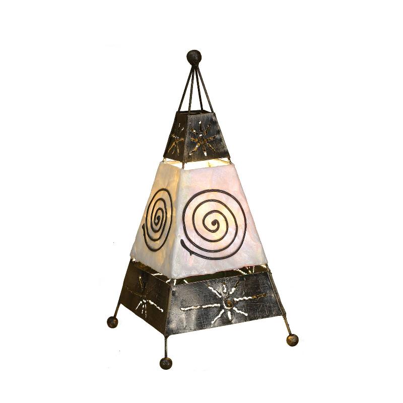 WORU LAMPE À POSER CARLO AVEC MOTIF SPIRALE ET SOLEIL