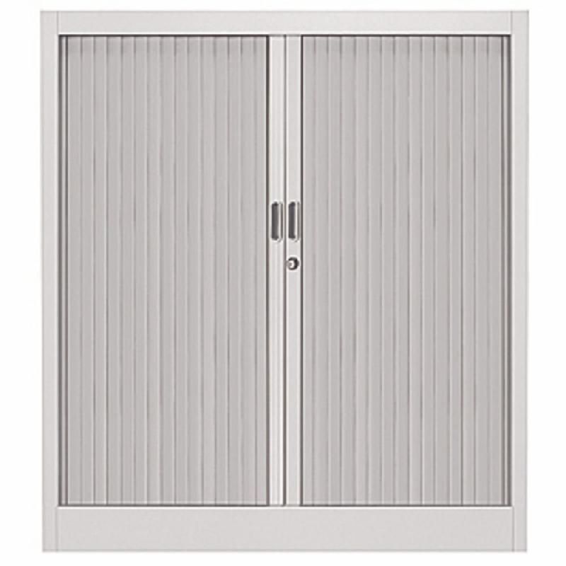 ARMOIRE MÉTAL CLASSTOUT COLOR - A RIDEAUX - L. 90 X H. 100 CM  - CORPS ALUMINIUM  - RIDEAUX ALUMINIUM