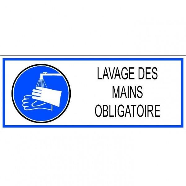 AUTOCOLLANT LAVAGE DES MAINS OBLIGATOIRE