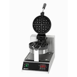 Bartscher Gaufrier inox rotatif simple gaufre de Bruxelles (Ø)170 x (H) 35 mm, 1000 W, 220 V - MONO - argenté inox BAR-370164_0