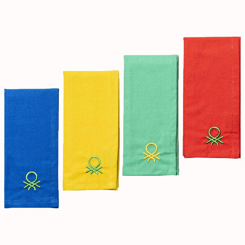 Benetton - Set de 4 Nappes 100% Coton - multicolore BE224_0