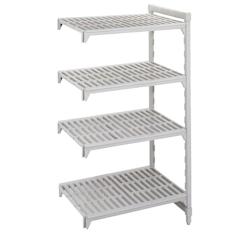 CAMBRO - MPA51618V4PKG -  Unité additionnelle Premium avec 4 étagères à claire-voie, prof. 50 cm, longueur 164 cm et hauteur 180 cm - Blanc - plas_0
